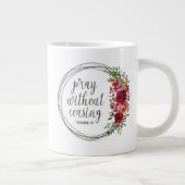 Pray zonder stopzetting grote koffiekop (Rechts)