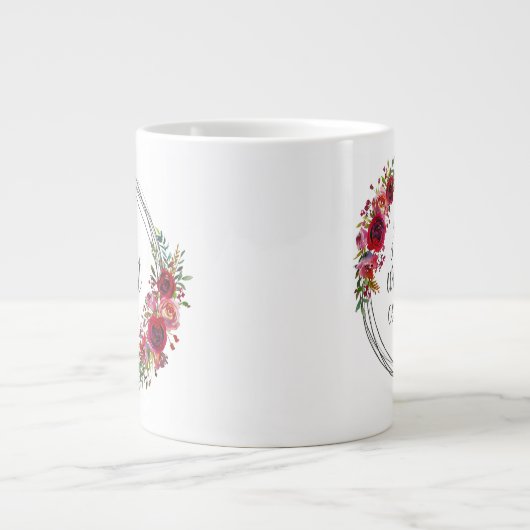 Pray zonder stopzetting grote koffiekop (Voorkant)