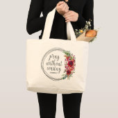 Pray zonder stopzetting grote tote bag (Voorkant (product))