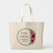 Pray zonder stopzetting grote tote bag (Achterkant)