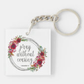 Pray zonder stopzetting sleutelhanger (Achterkant)