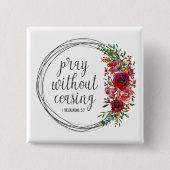 Pray zonder stopzetting vierkante button 5,1 cm (Voorkant)