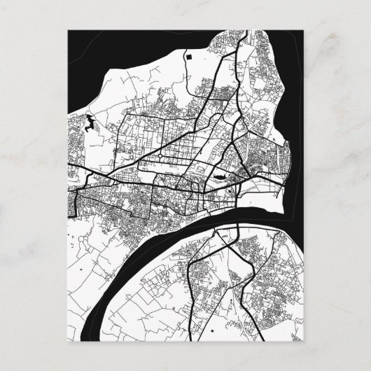 Prayagraj Uttar Pradesh City Map Briefkaart (Voorkant)