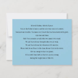 Praycard "A Prayer for Peace" Bedankkaart