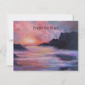 Praycard "A Prayer for Peace" Bedankkaart (Achterkant)