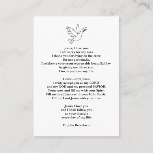 Praycard Informatiekaartje (Voorkant)