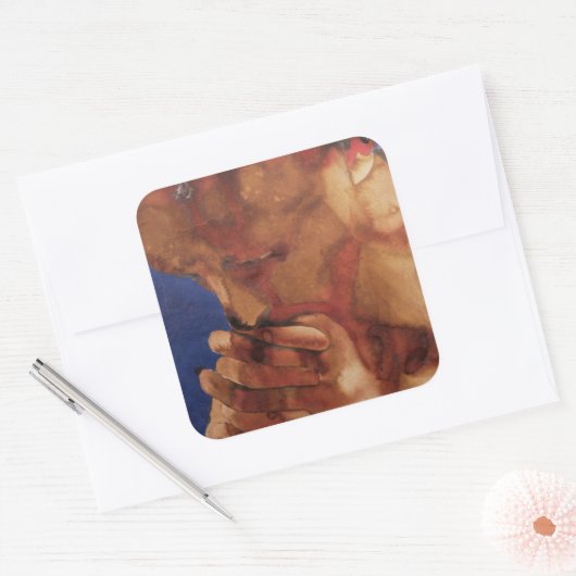 Prayer 1981 vierkante sticker (Envelop)