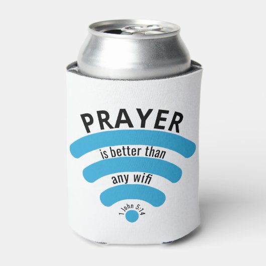 PRAYER BETER DAN WIFI Christelijk Blikjeskoeler (Blikje Voorkant)