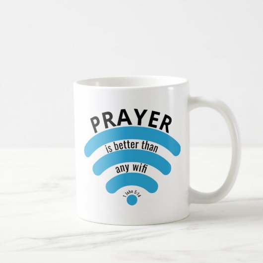 PRAYER BETER DAN WIFI Motivatie Koffiemok (Rechts)
