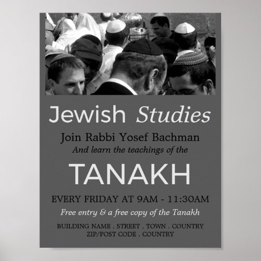 Prayer bij Synagogue, jodendom, joodse studies Poster (Voorkant)