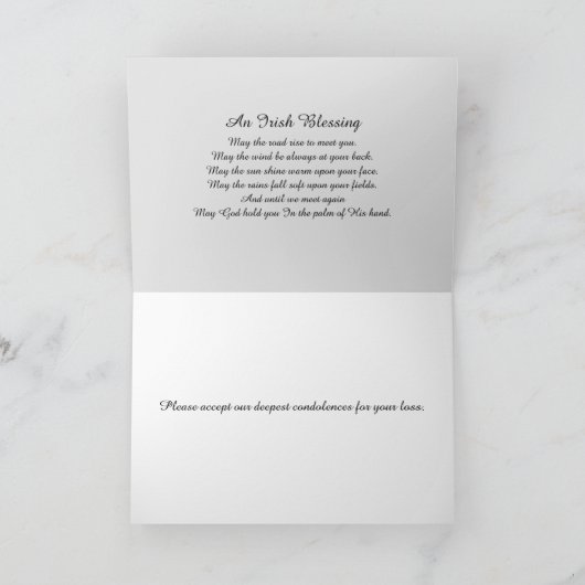 Prayer Blessing Memorial Card Kaart (Binnen)