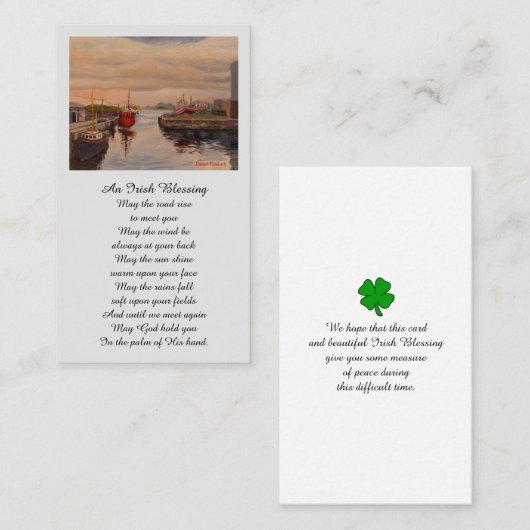 Prayer Blessing Memorial Card Visitekaartje (Voorkant / Achterkant)