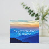 Prayer Can Move Mountains Spirituele Natuur Sunris Briefkaart (Staand voorkant)