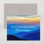Prayer Can Move Mountains Spirituele Natuur Sunris Briefkaart (Voorkant / Achterkant)