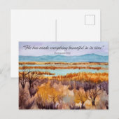 Prayer Card Autumn Desert Scripture Ecclesiastes Briefkaart (Voorkant / Achterkant)