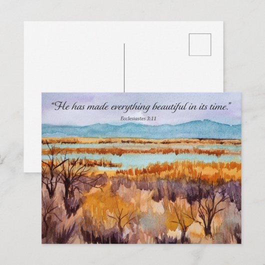 Prayer Card Autumn Desert Scripture Ecclesiastes Briefkaart (Voorkant / Achterkant)