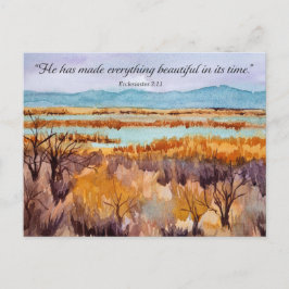 Prayer Card Autumn Desert Scripture Ecclesiastes Briefkaart