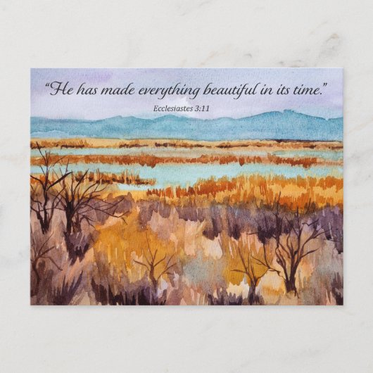 Prayer Card Autumn Desert Scripture Ecclesiastes Briefkaart (Voorkant)