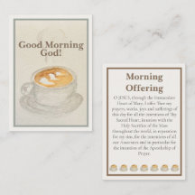 Prayer Card: Good Morning God — Morning Offering