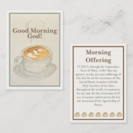 Prayer Card: Good Morning God — Morning Offering Notitiekaartje
