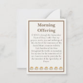 Prayer Card: Good Morning God — Morning Offering  Notitiekaartje (Achterkant)