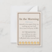 Prayer Card: In the Morning — Psalm 5:3-4 Notitiekaartje (Achterkant)