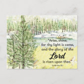 Prayer Card Isaiah Scripture Mountain Lake Briefkaart (Voorkant)