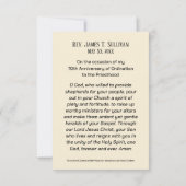 Prayer Card Name 70th Ordination Anniversary Altar Bedankkaart (Achterkant)