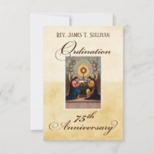Prayer Card Name 75th Ordination Anniversary Altar
