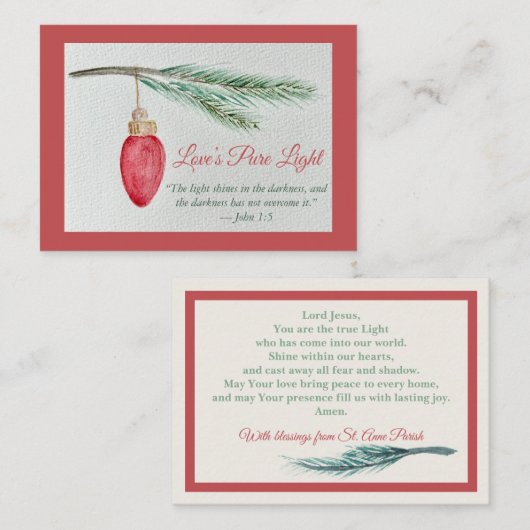 Prayer Card - Personalize - Season of Joy Notitiekaartje (Voorkant / Achterkant)