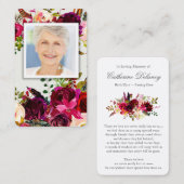 Prayer Cards | Floral Bordo Deluxe Visitekaartje (Voorkant / Achterkant)
