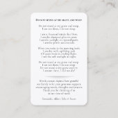 Prayer Cards |  locomotiefluxe Visitekaartje (Achterkant)