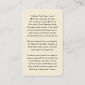 Prayer Cards | Novena Prayer St. Anne 1 Visitekaartje (Achterkant)
