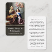 Prayer Cards | Novena Prayer St. Anne Visitekaartje (Voorkant / Achterkant)