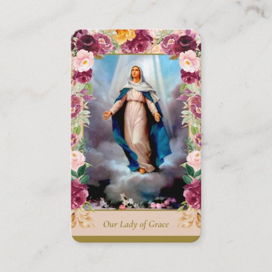 Prayer Cards | Onze dame van Grace Deluxe Visitekaartje (Voorkant)