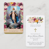 Prayer Cards | Onze dame van Grace Deluxe Visitekaartje (Voorkant / Achterkant)