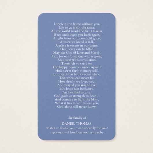 Prayer Cards | Paarse flora Visitekaartje (Achterkant)