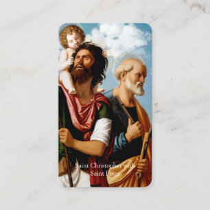 Prayer Cards   Saints Christopher & Peter Visitekaartje