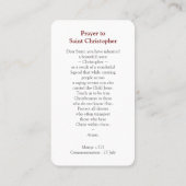 Prayer Cards | Saints Christopher & Peter Visitekaartje (Achterkant)