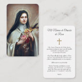 Prayer Cards | Spaans St. Therese Visitekaartje (Voorkant / Achterkant)