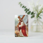 Prayer Cards | Splinters van het kruis Visitekaartje (Staand voorkant)