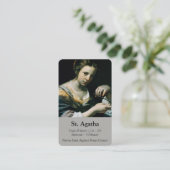 Prayer Cards | St Agatha 2 Visitekaartje (Staand voorkant)