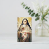 Prayer Cards | St Therese Visitekaartje (Staand voorkant)