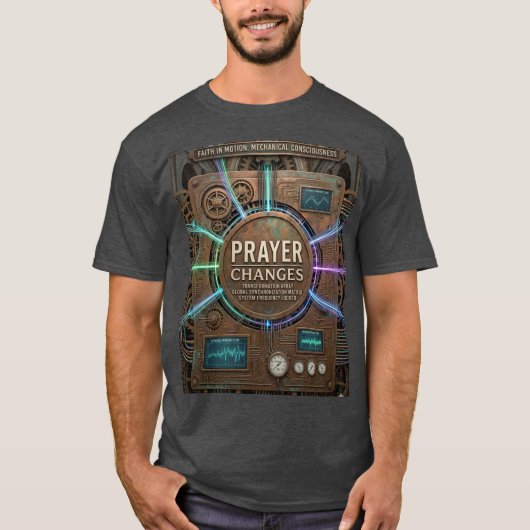 Prayer Changes – Steampunk Control Panel T-Shirt (Voorkant)