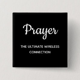 Prayer Cool Chalkboard Style Christelijke Typograf Vierkante Button 5,1 Cm