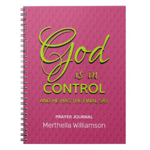 Prayer Devotional Journal Diary GOD IS IN CONTROLE Notitieboek