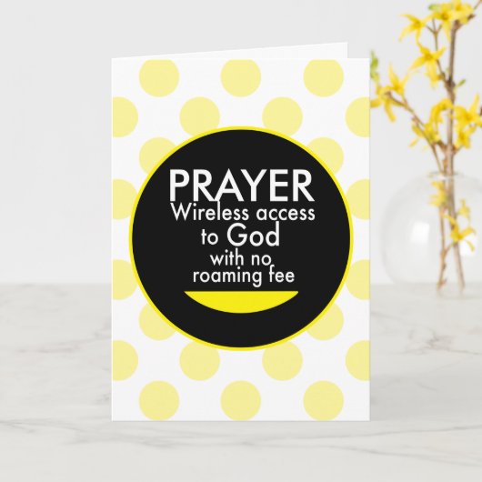 Prayer - draadloos kaart (Gele Bloem)