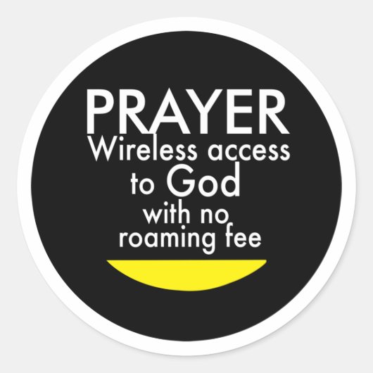 Prayer - draadloos ronde sticker (Voorkant)