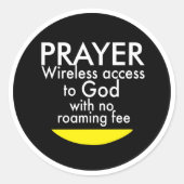 Prayer - draadloos ronde sticker (Voorkant)