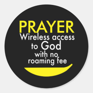 Prayer - Draadloze toegang tot God Ronde Sticker